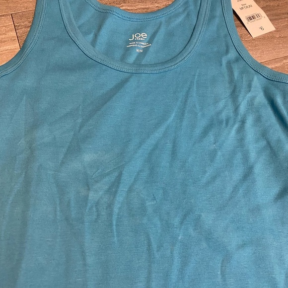 Set Lot 2 New NWT Vintage Joe Boxer Women Blue Striped Sequin Tank Top Shirt M - Picture 2 of 6